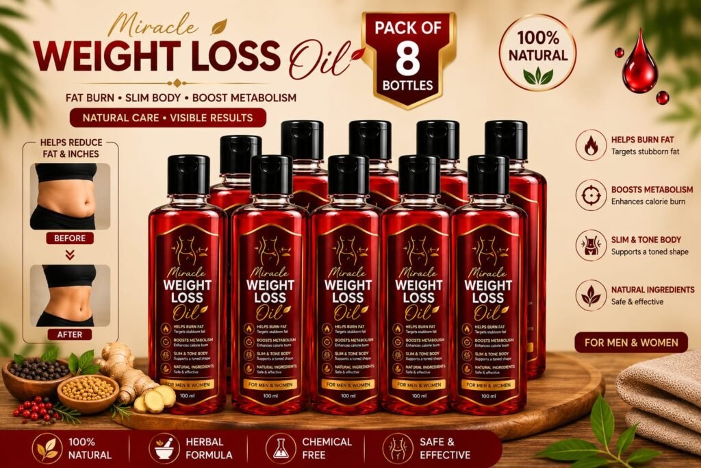 Set Of 8 Weight Loss Oil 100ml